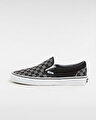 CHECKERBOARD CLASSIC SLIP-ON AYAKKABI (Checkerboard) Black/Pewter
