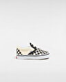 KÜÇÜK ÇOCUK CHECKERBOARD SLIP-ON AYAKKABI (1-4 YAŞ) Black And White Checker/White