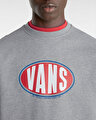 SPRAY ON LOOSE BİSİKLET YAKA SWEATSHIRT Cement Heather