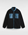 DEBRUSK LOOSE SHERPA TAM BOY FERMUARLI SWEATSHIRT Black/Bluestone