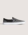 CHECKERBOARD CLASSIC SLIP-ON AYAKKABI (Checkerboard) Black/Pewter