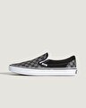 CHECKERBOARD CLASSIC SLIP-ON AYAKKABI (Checkerboard) Black/Pewter
