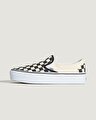 CHECKERBOARD CLASSIC SLIP-ON PLATFORM AYAKKABI Black And White Checker/White