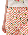 KADIN FLYING V PRINT TAYT ŞORT Sun Baked/Marshmallow