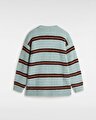 SUZIE STRIPE BİSİKLET YAKA UZUN KOLLU ÜST Gray Mist