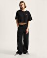SALTON RELAX CROP SS TİŞÖRT Black