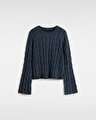 MILA CABLE KNIT CROP KAZAK Parisian Night