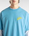 BRUSH SCRIPT LOOSE SS TİŞÖRT Heritage Blue