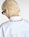 GILLIAN GRAPHIC BUTTON DOWN GÖMLEK White