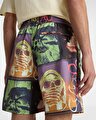 PRIMARY CRAZY PRINT LOOSE ELASTIC ŞORT Parisian Night