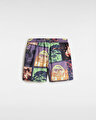 PRIMARY CRAZY PRINT LOOSE ELASTIC ŞORT Parisian Night