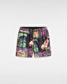 PRIMARY CRAZY PRINT LOOSE ELASTIC ŞORT Parisian Night