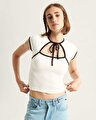KARI TIE NECK TİŞÖRT Classic White/Black