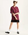LEFT CHEST II LOOSE TİŞÖRT Burgundy