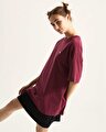 LEFT CHEST II LOOSE TİŞÖRT Burgundy