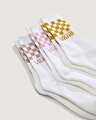 CLASSIC CHECK CREW ÇORAP (3 ÇİFT) Pink Dawn