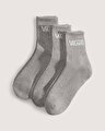 CLASSIC HALF CREW ÇORAP (3 ÇİFT) Heather Grey
