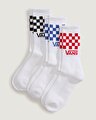 CLASSIC CHECK CREW ÇORAP (3 ÇİFT) White