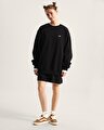 LEFT CHEST II LOOSE CREW SWEATSHIRT Black