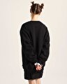 LEFT CHEST II LOOSE CREW SWEATSHIRT Black