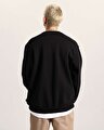LEFT CHEST II LOOSE CREW SWEATSHIRT Black