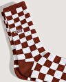 CHECKERBOARD UZUN ÇORAP (1 ÇIFT) Rust Bronze