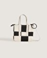 MICRO PERGS TOTE ÇANTA AKSESUARI Black/Natural