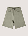 CHECK -5 BAGGY DENIM ŞORT Bay Leaf