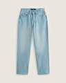 CHECK 5 MID RISE STRAIGHT PANTOLON Light Stonewash