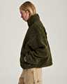 QUEENS HIGH PILE CEKET Mossy Olive
