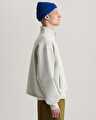 MOCK NECK FERMUARLI SWEATSHIRT Ash Heather