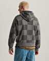 TONAL CHECK STRETCH LOGO KAPÜŞONLU ÜST Pewter