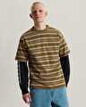 STRIPE RINGER LOOSE TİŞÖRT Olive Brown