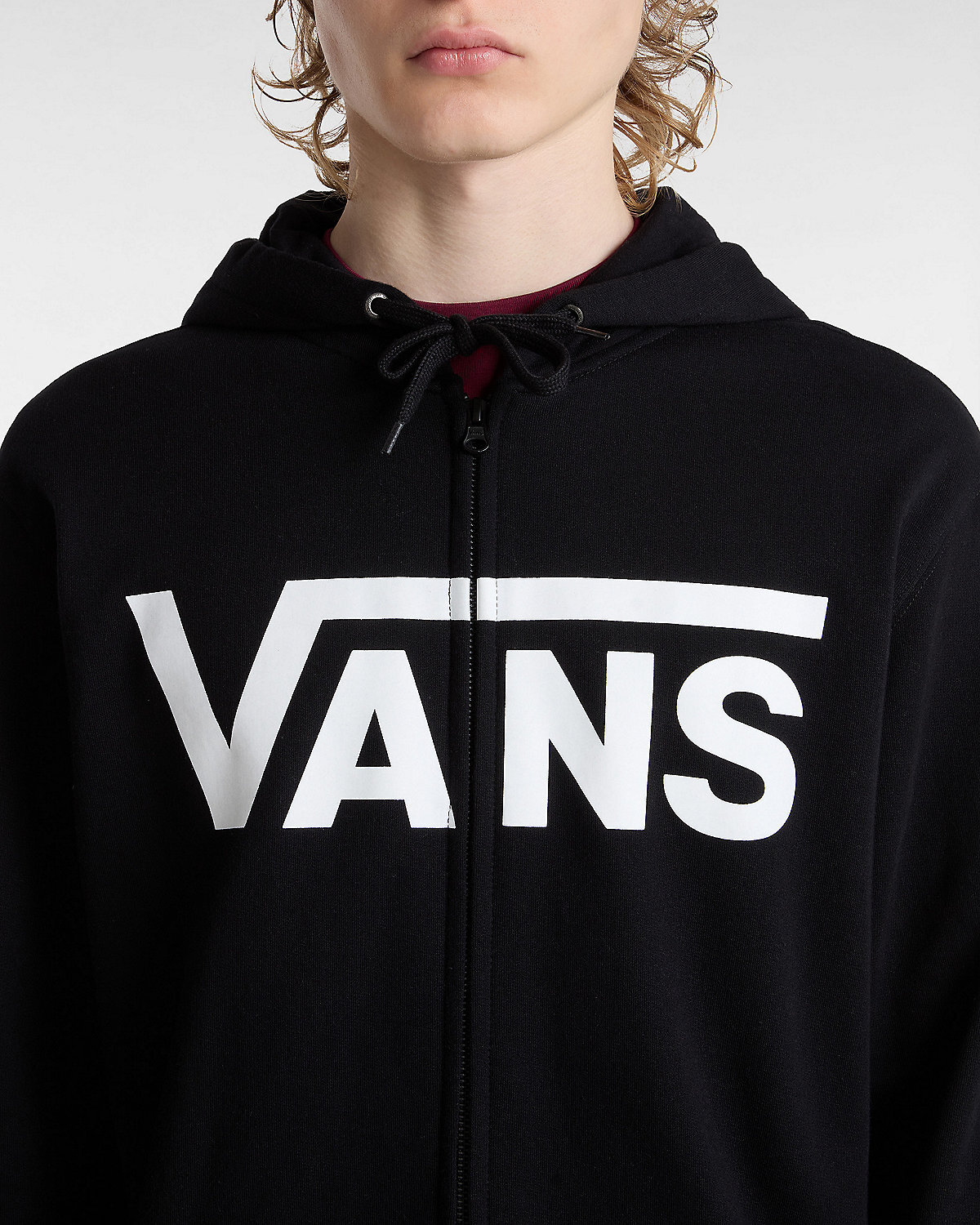 ERKEK VANS CLASSIC FERMUARLI KAPU ONLU UST II Black White Vans Turkiye