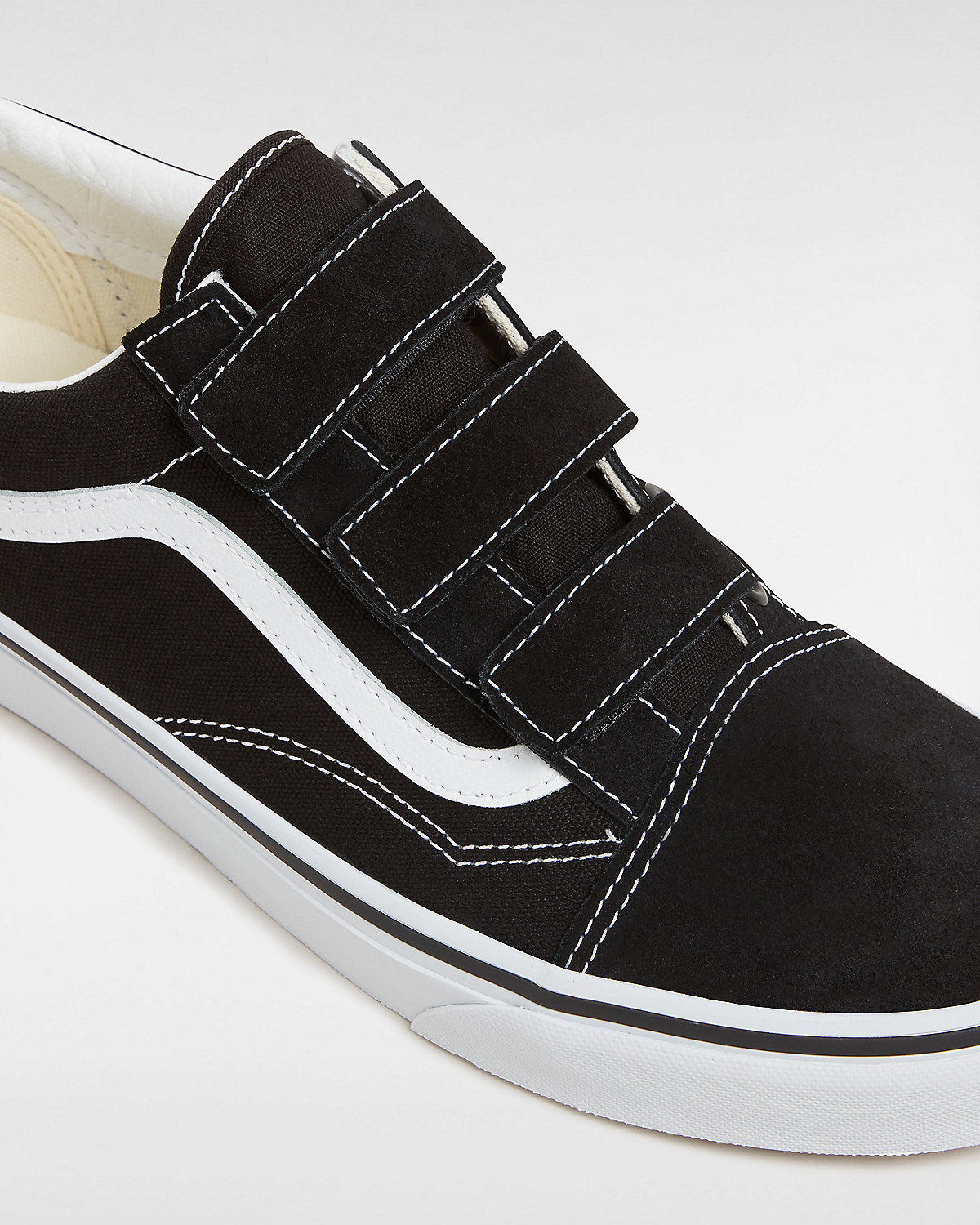 Suede canvas old skool vans velcro deals
