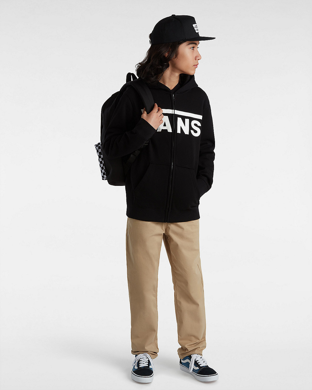 ERKEK COCUK VANS CLASSIC KAPU ONLU UST 8 14 YA Black Vans Turkiye