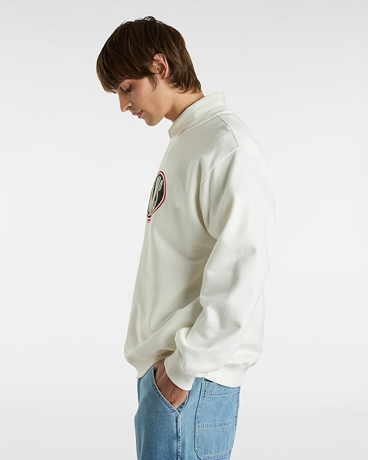 SPRAY ON LOOSE CREW SWEATSHIRT
