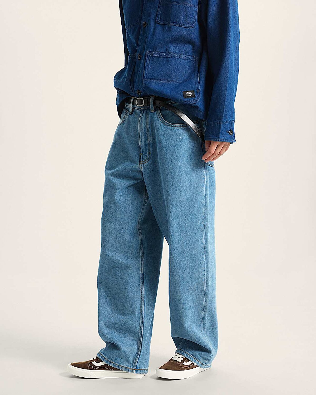 CHECK-5 BAGGY DENIM PANTOLON