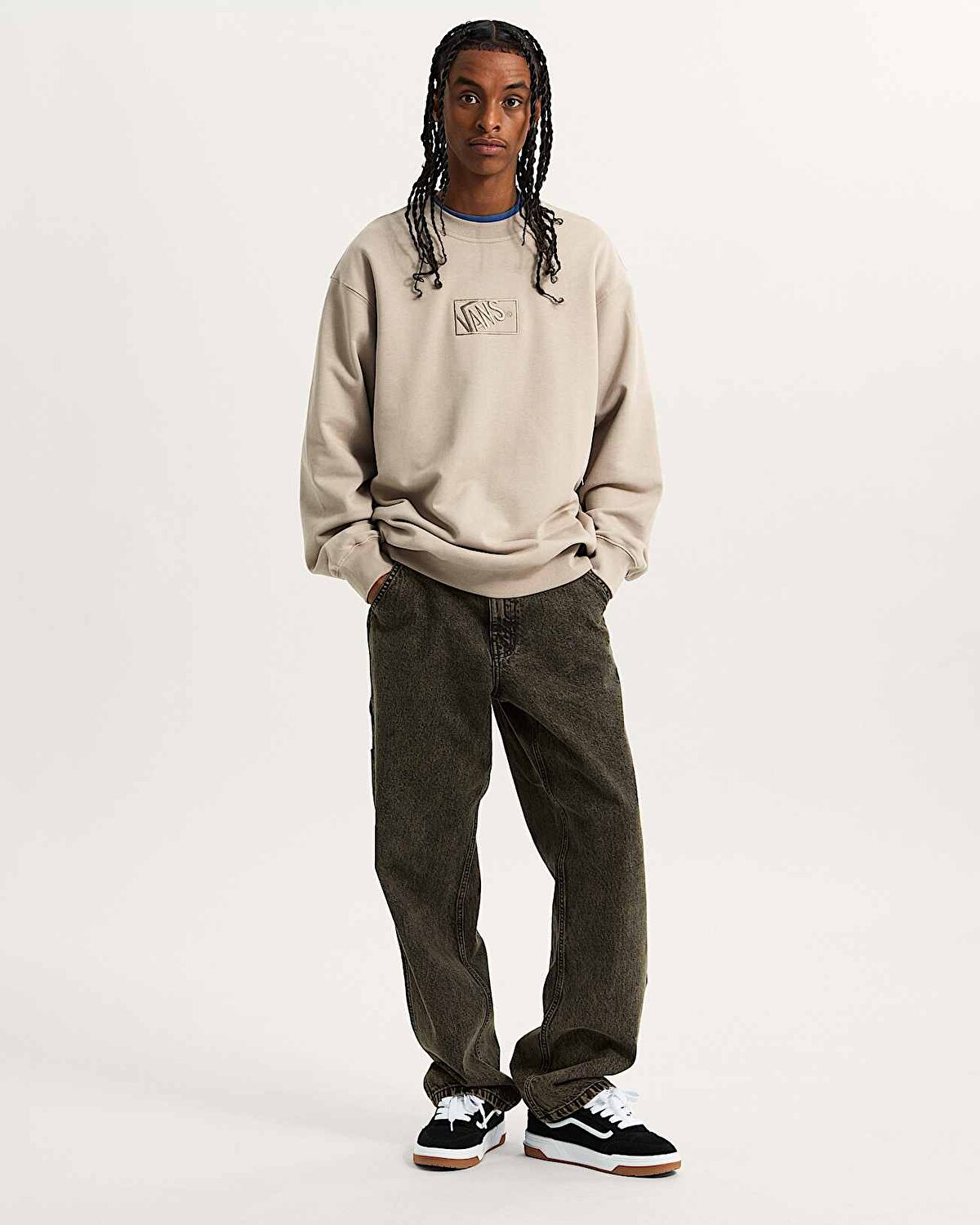 BLOCKED BOX CREW SWEATSHIRT