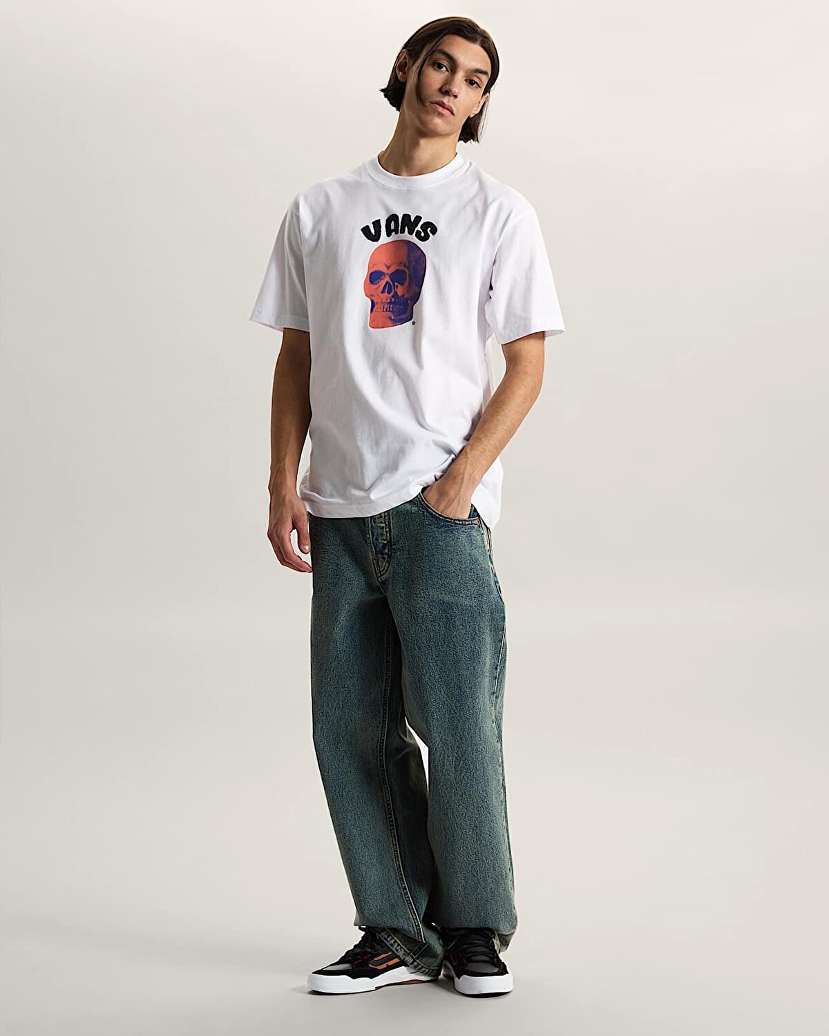CHECK-5 LOOSE DENIM PANTOLON