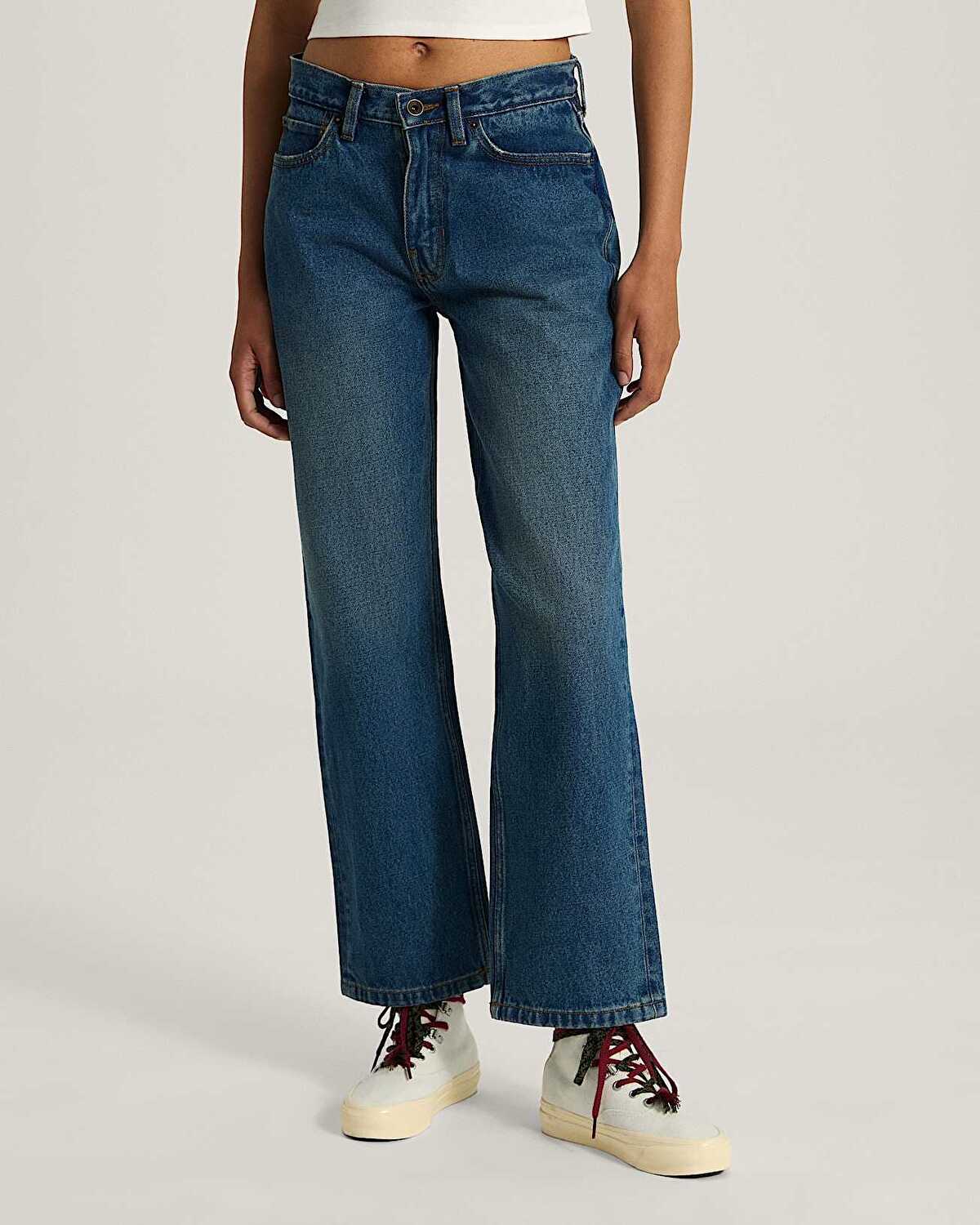 CHECK 5 MID RISE STRAIGHT PANTOLON