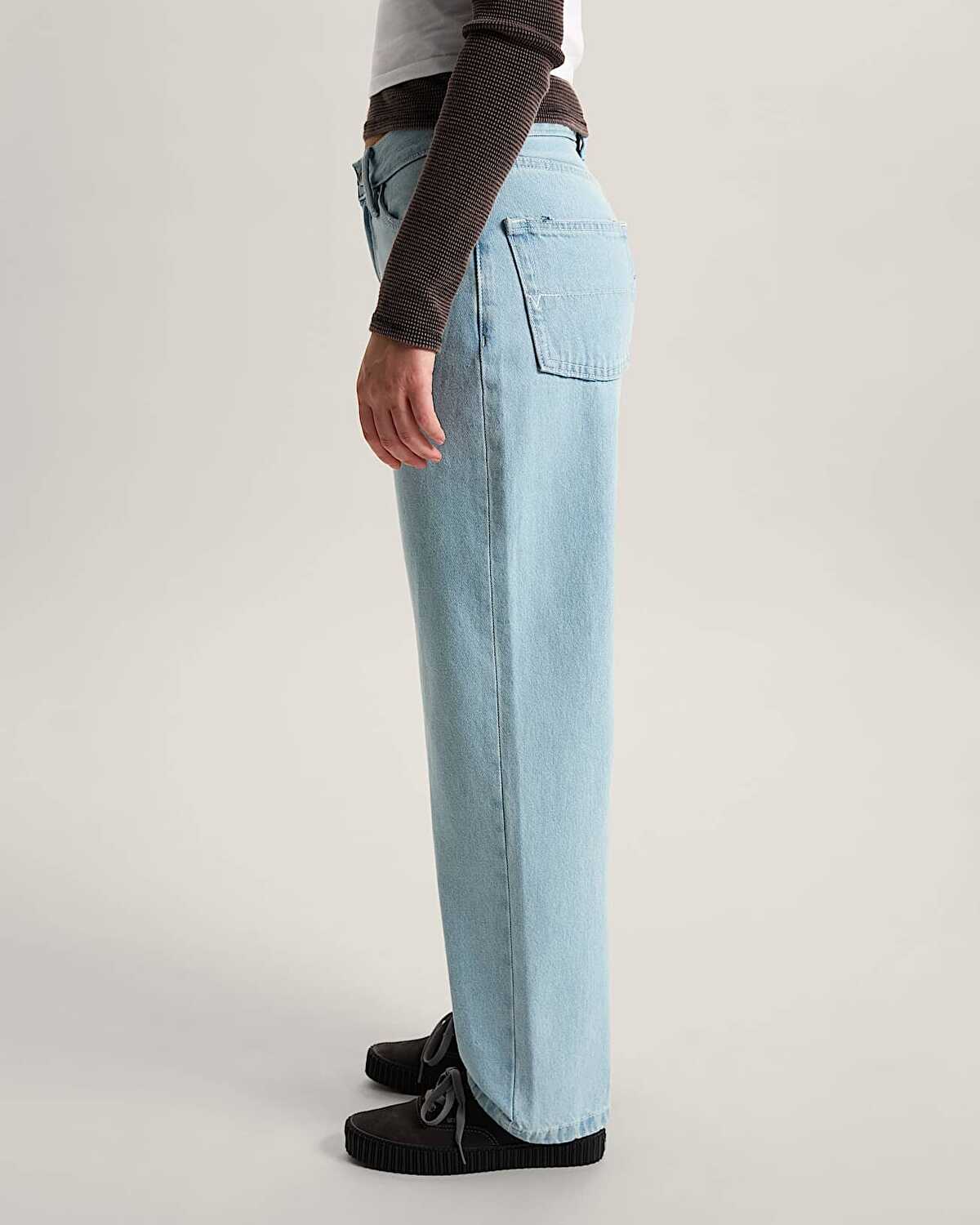CHECK 5 MID RISE STRAIGHT PANTOLON
