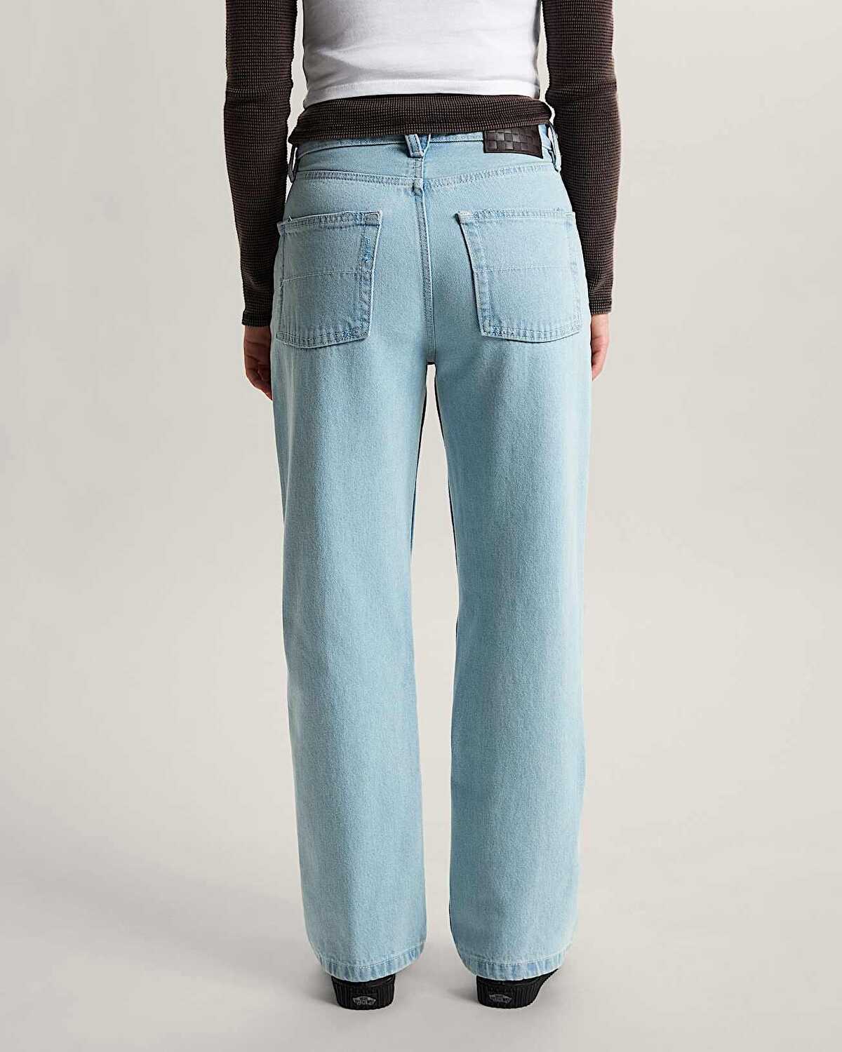 CHECK 5 MID RISE STRAIGHT PANTOLON