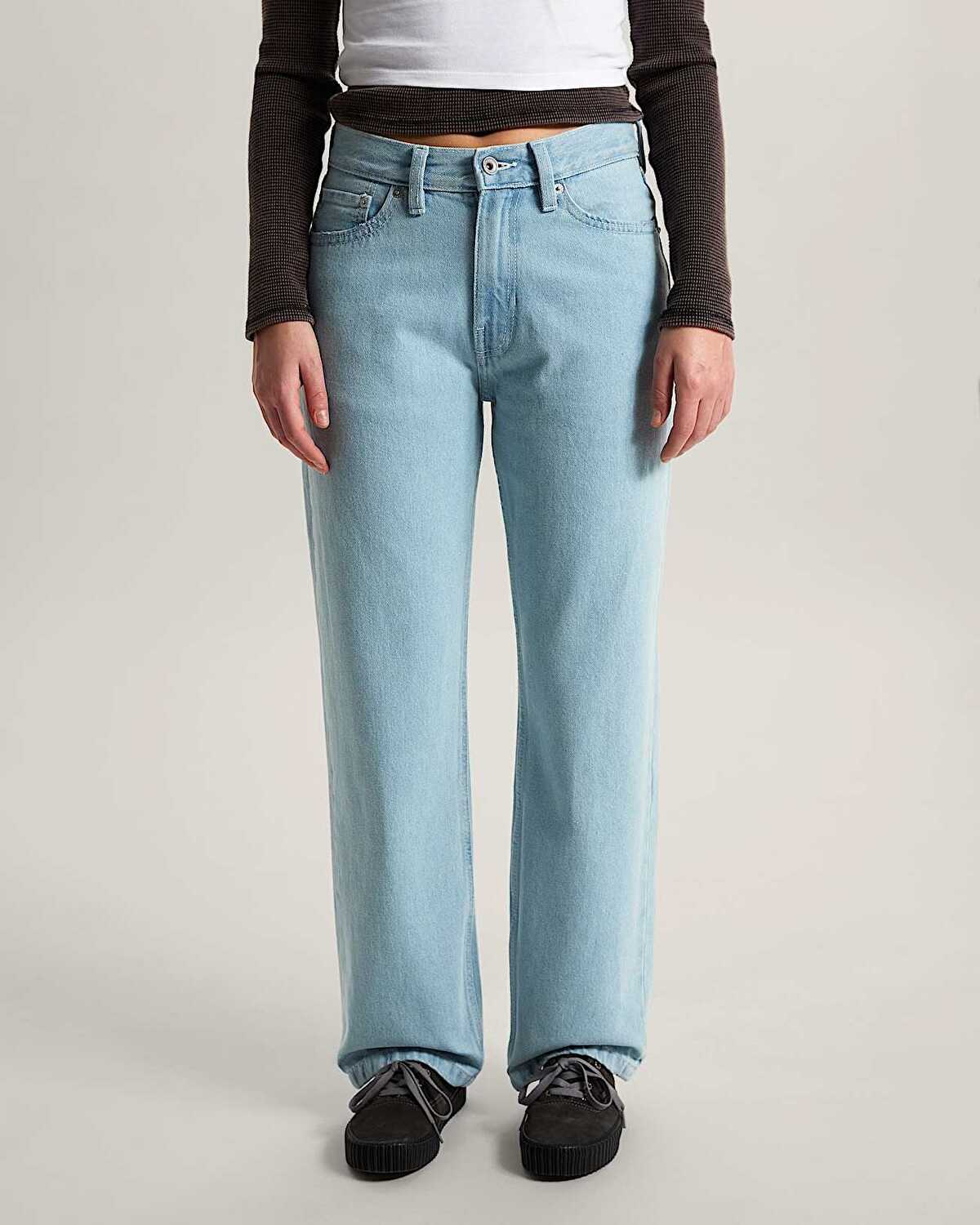 CHECK 5 MID RISE STRAIGHT PANTOLON