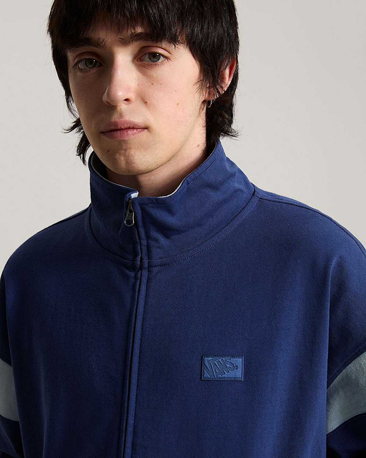 RETRO SPORT MOCK NECK FERMUARLI SWEATSHIRT