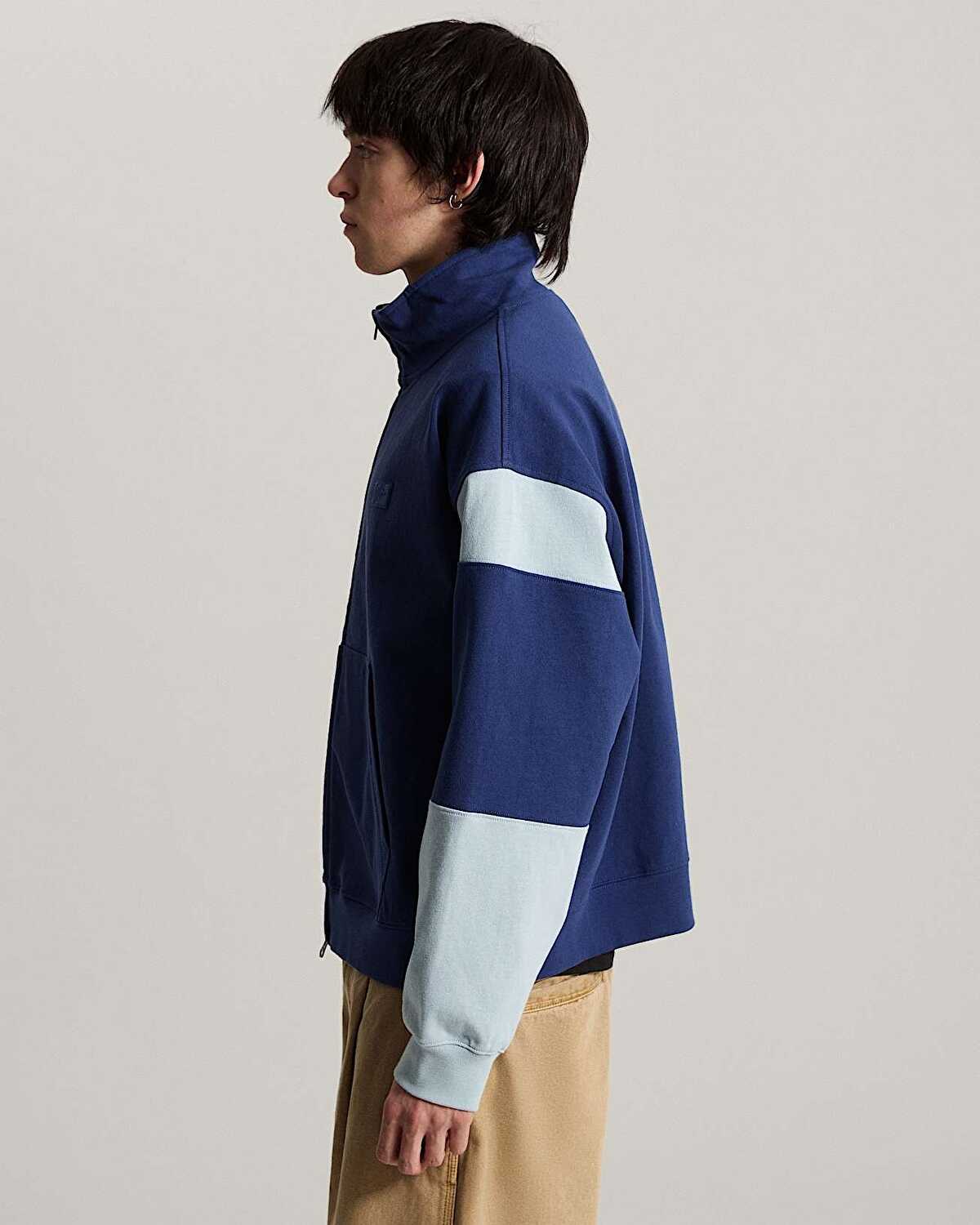 RETRO SPORT MOCK NECK FERMUARLI SWEATSHIRT