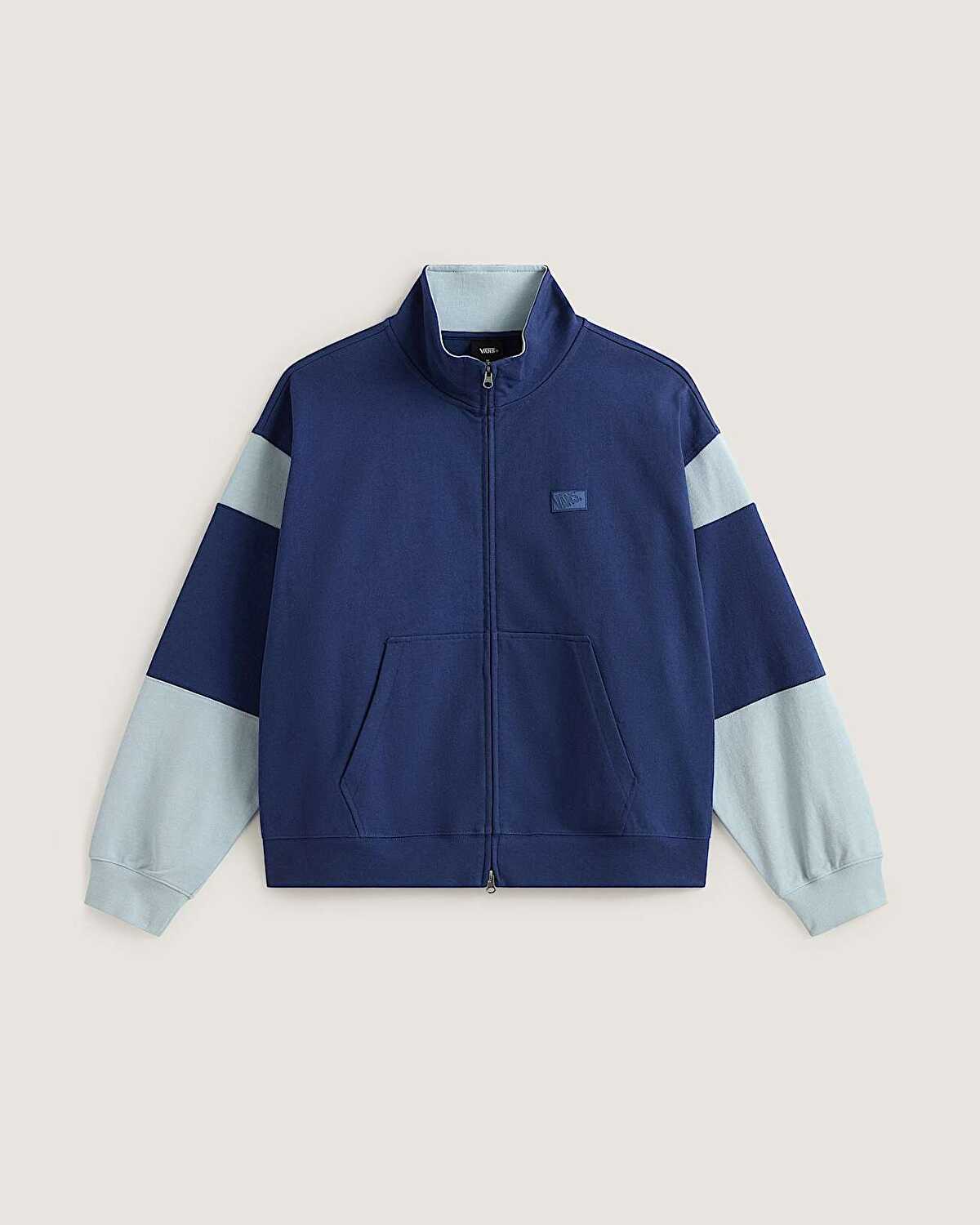 RETRO SPORT MOCK NECK FERMUARLI SWEATSHIRT