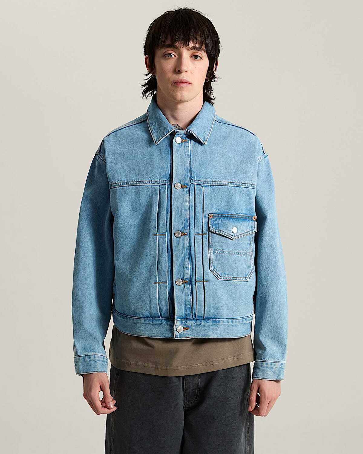 CHECK 5 DENIM TRUCKER CEKET