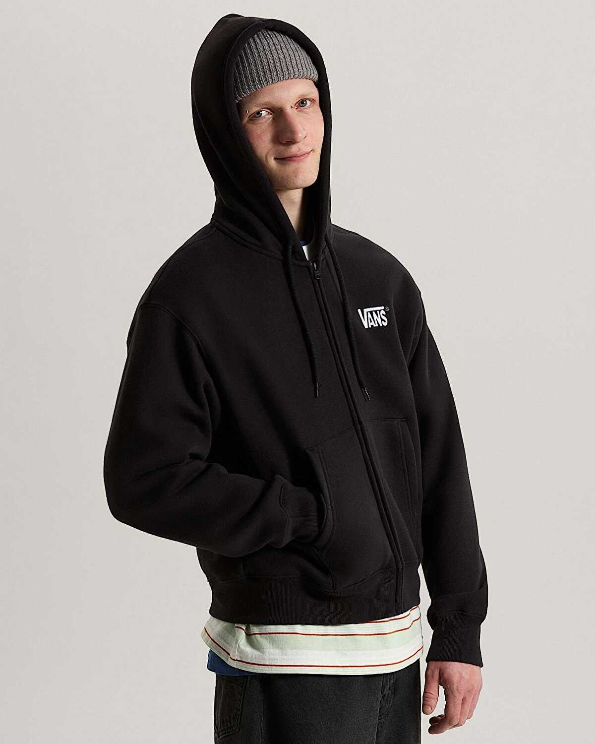 STRETCH LOGO FERMUARLU SWEATSHIRT