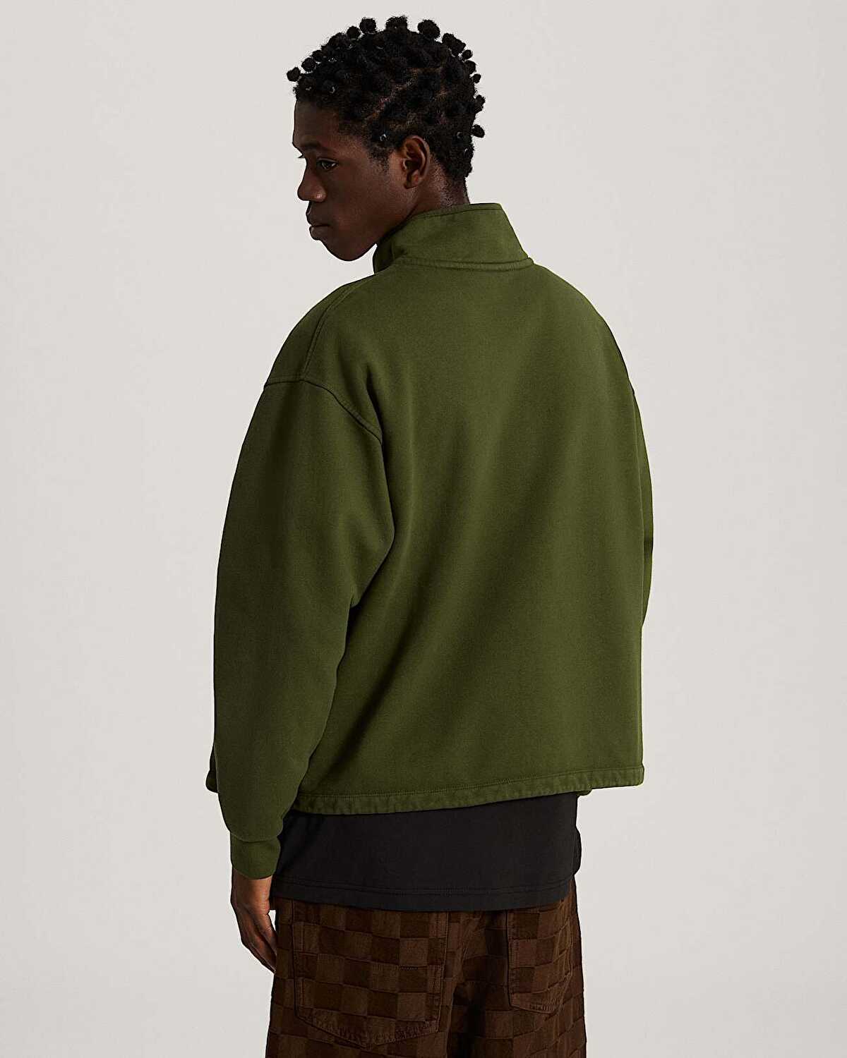 MOCK NECK FERMUARLI SWEATSHIRT